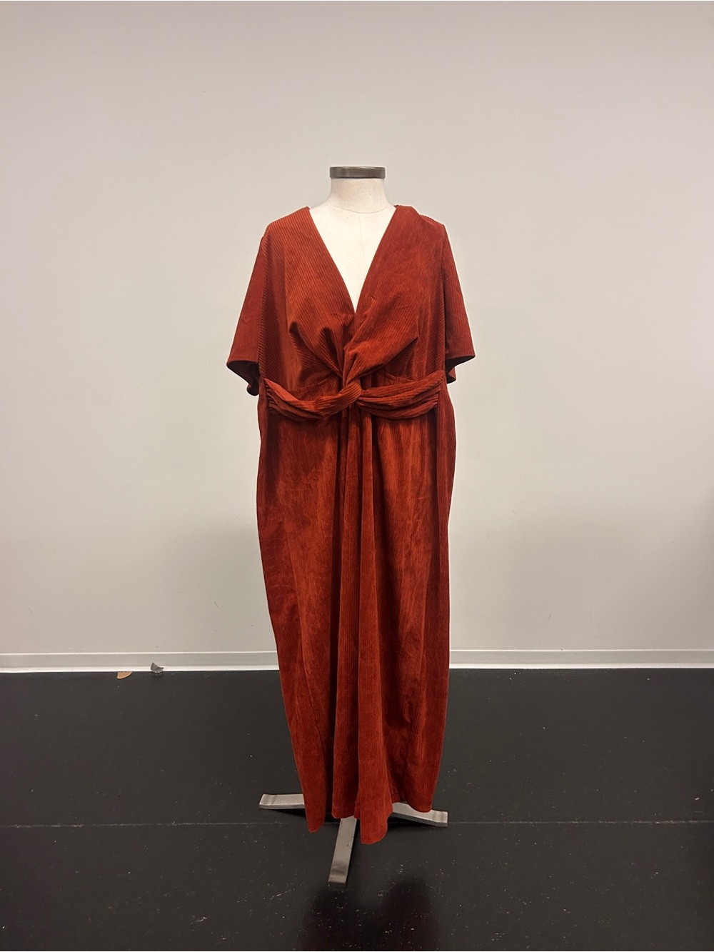 ASOS Rust Red Twist-Front Jumpsuit